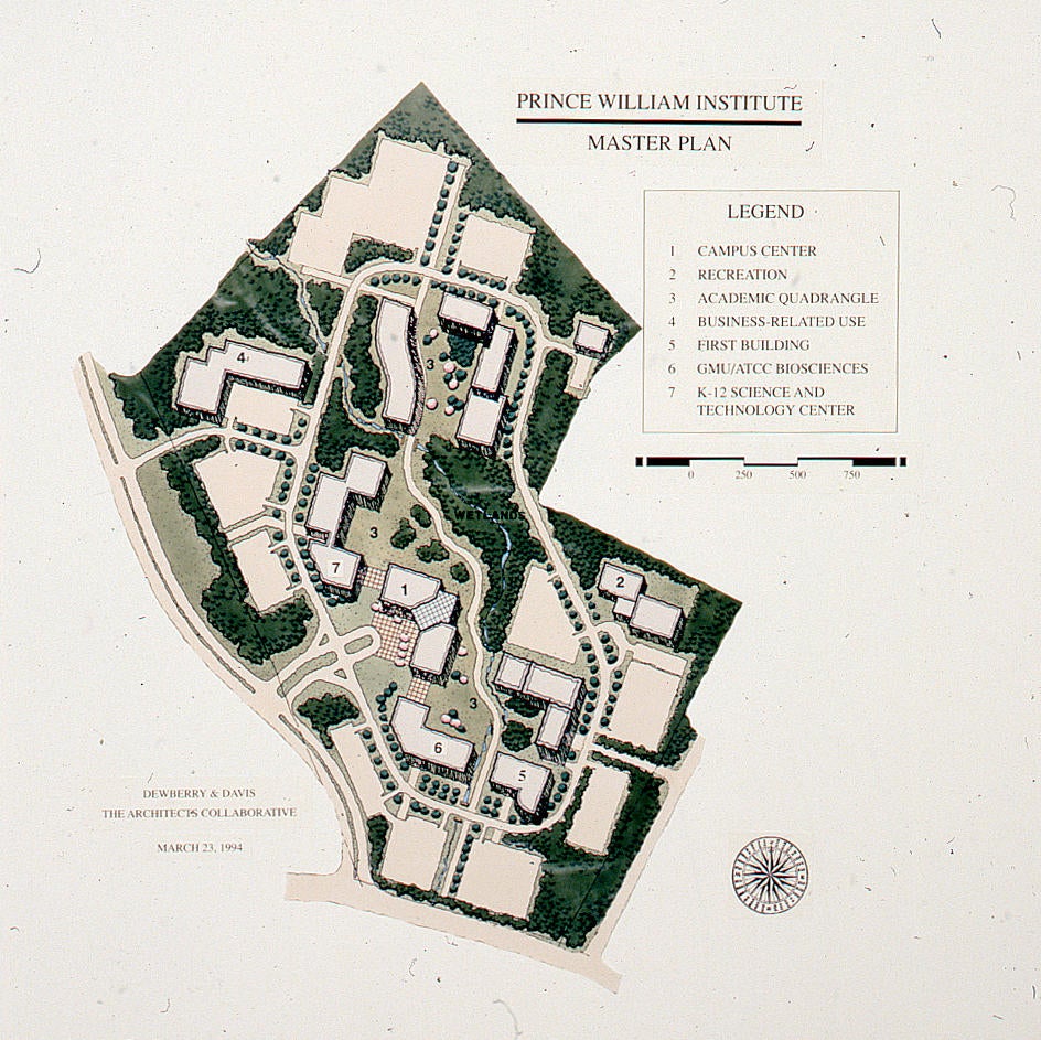 Master plan for the Prince William Institute circa 1994.